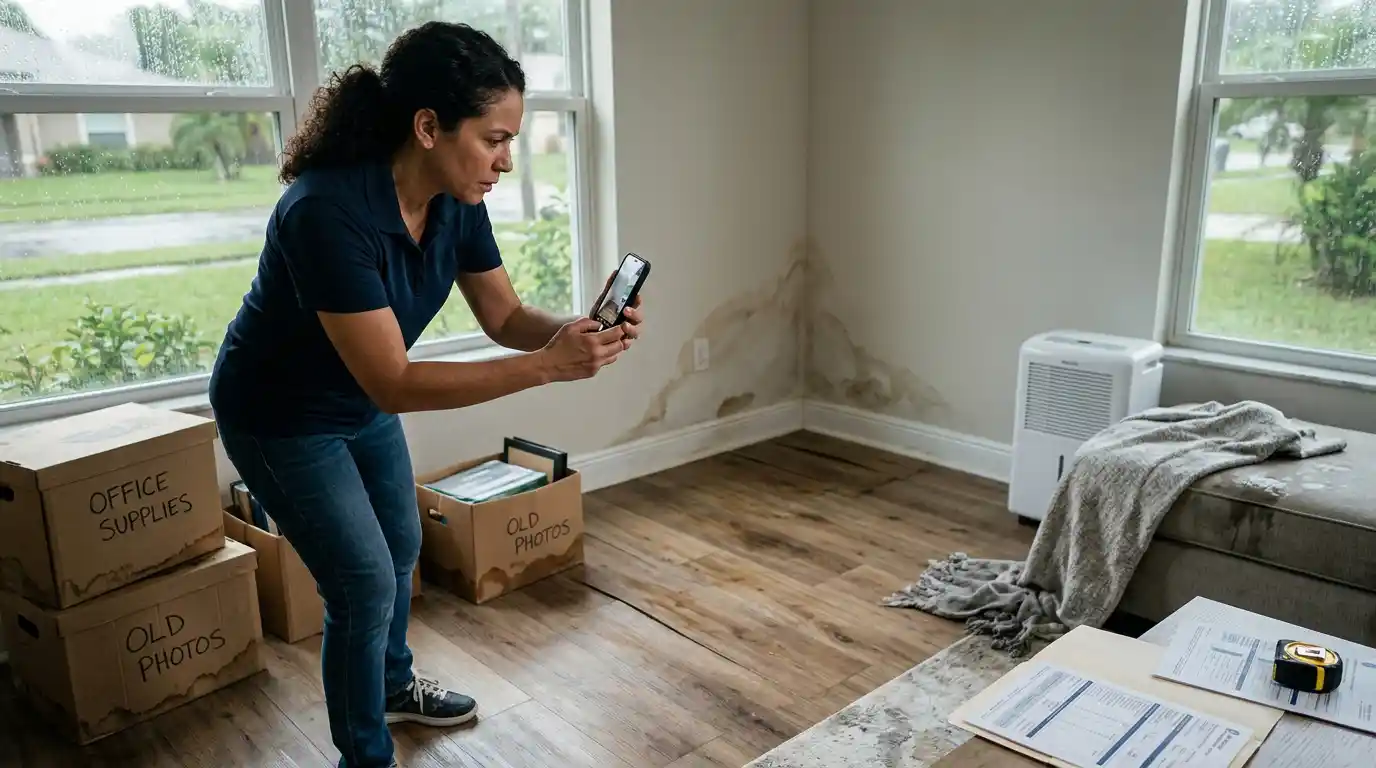 5️⃣ What to Photograph Before Filing a Water Damage Insurance Claim in Gainesville